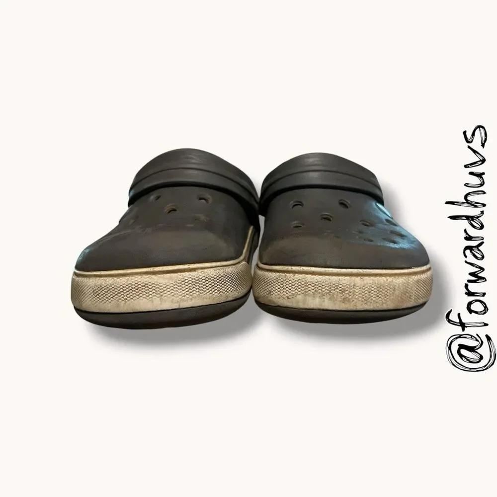 Crocs Classic Clogs Gray Heavy Wear Kids J3 Slip On Shoes